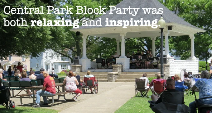 Central park block party was both relaxing and inspiring