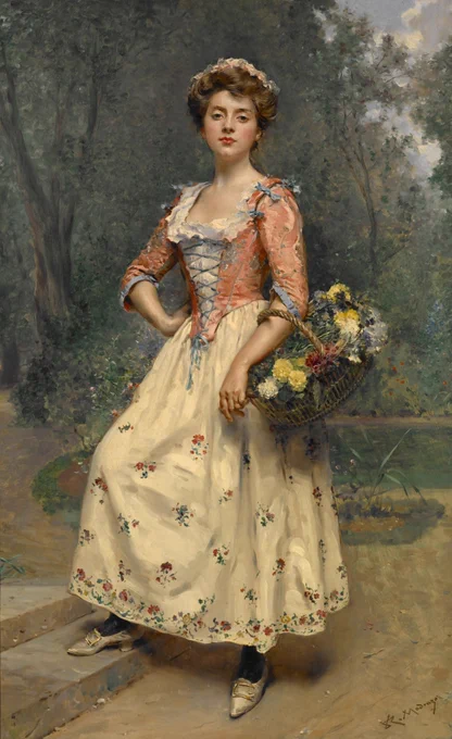 'Spring Beauty' (Belleza primaveral)
Técnica: Óleo sobre lienzo.
Dimensiones: 92,9 × 58,3 cm.
Ubicación: Museo Newfields, Indianapolis, Indiana, Estados Unidos.
Autor: Raimundo de Madrazo y Garreta (español, nacido en Italia, 1841-1920)
#arts #paintings