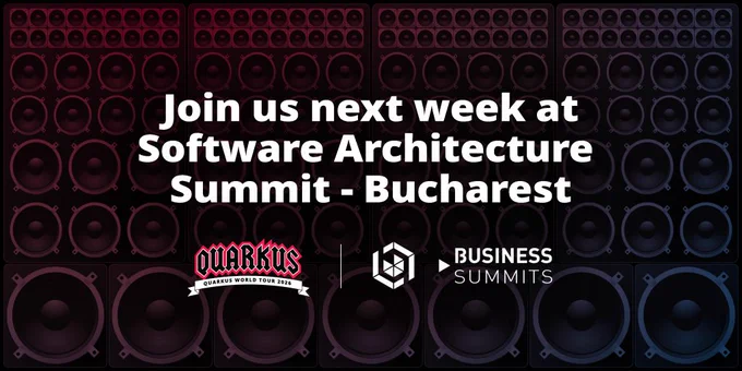 Join us next week in Bucharest at Software Architecture Summit!