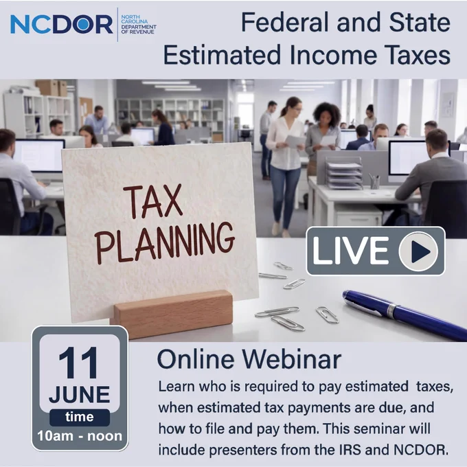 Federal and State Estimated Income Taxes Webinar