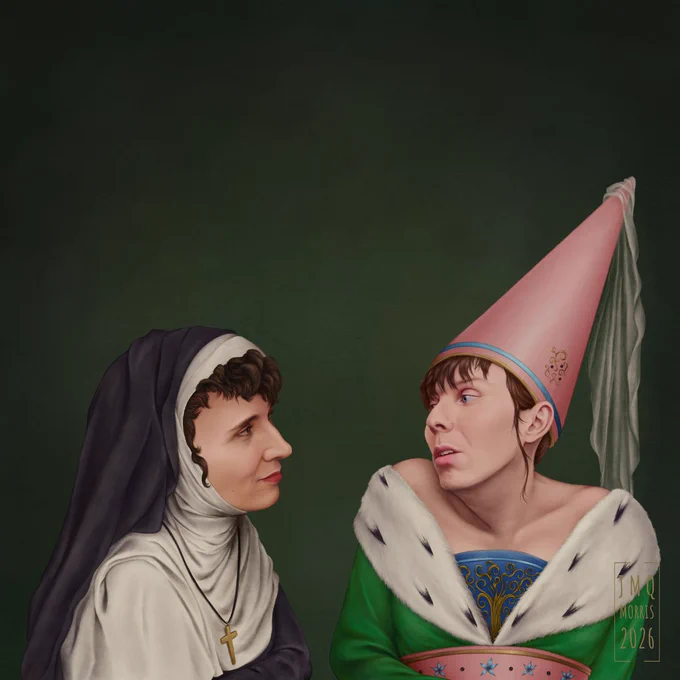 Medieval Sister Daniel and Princess Philippa- phyuri art of Dan and Phil