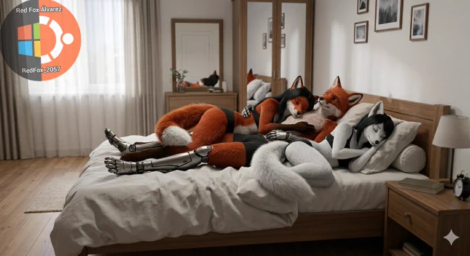 Red Fox, Mónica, y Roxana.