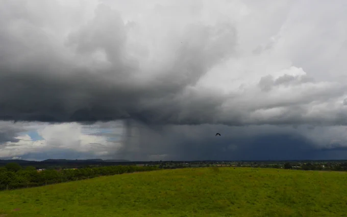 Spectacular rain clouds