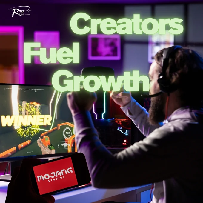 Rose International shares an image that reads “Creators Fuel Growth.”