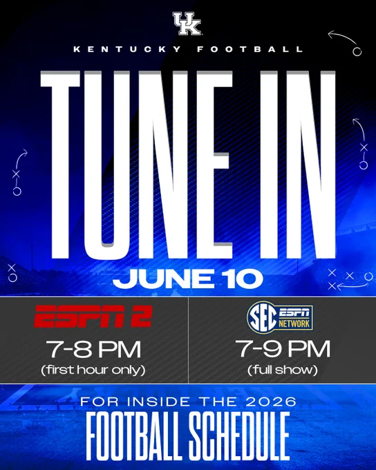 Tune into ESPN2 from 7-8 p.m. EST or SEC Network from 7-9 p.m. EST tonight for inside the 2026 football schedule. 