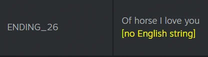 Achievements ENDING 26: Of horse I love you