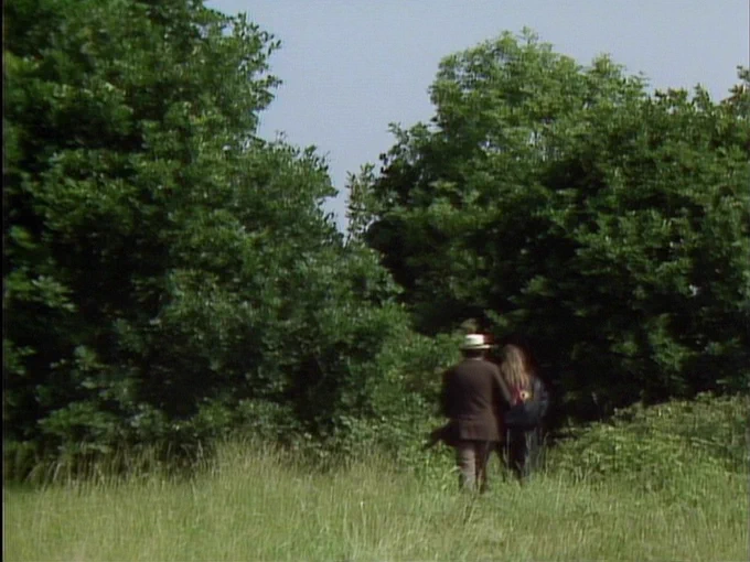 The Doctor and Ace walking away, in 'Survival.'
