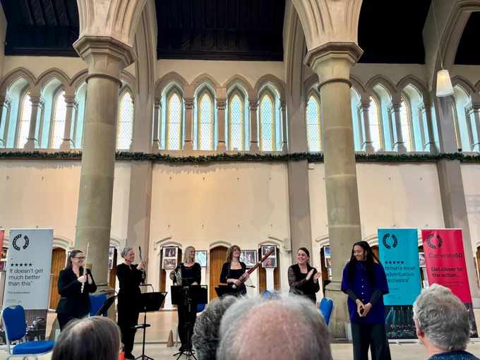 Nneka Cummins and Manchester Camerata at the premiere of  'the return' at The Monastery in Gorton.