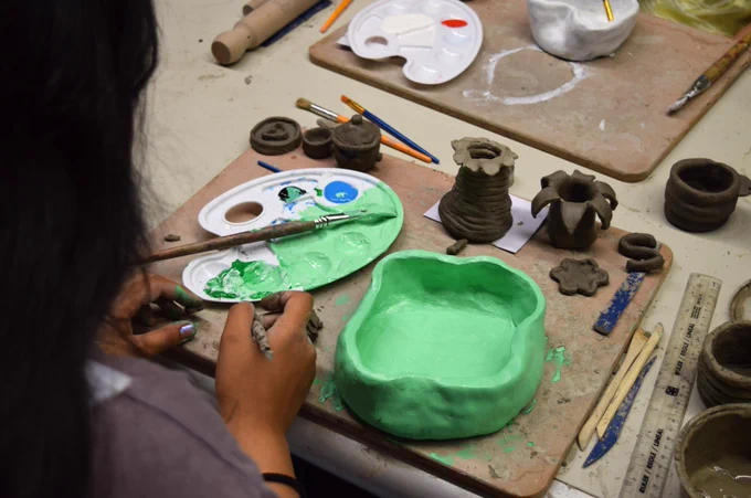 Photo of pottery course with Camden Summer University.