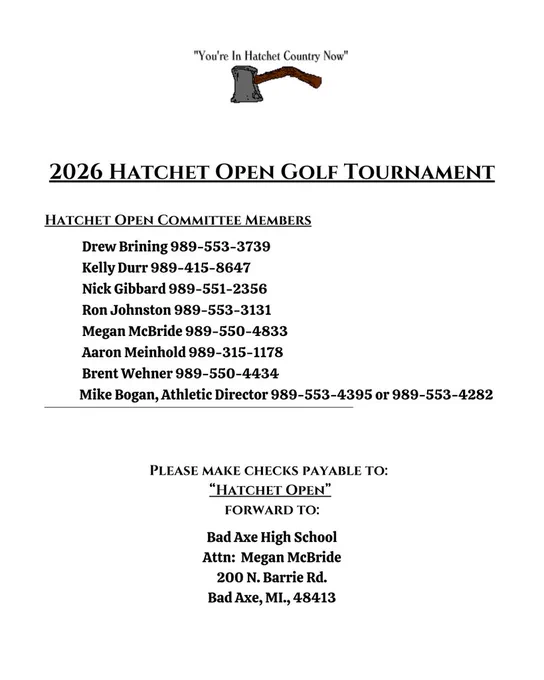 2026 Hatchet Open Golf Tournament