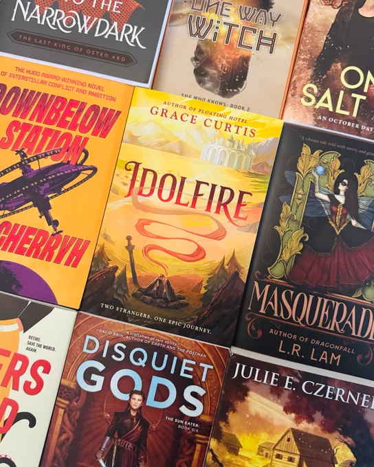 books laid flat in a 3 by 3 grid