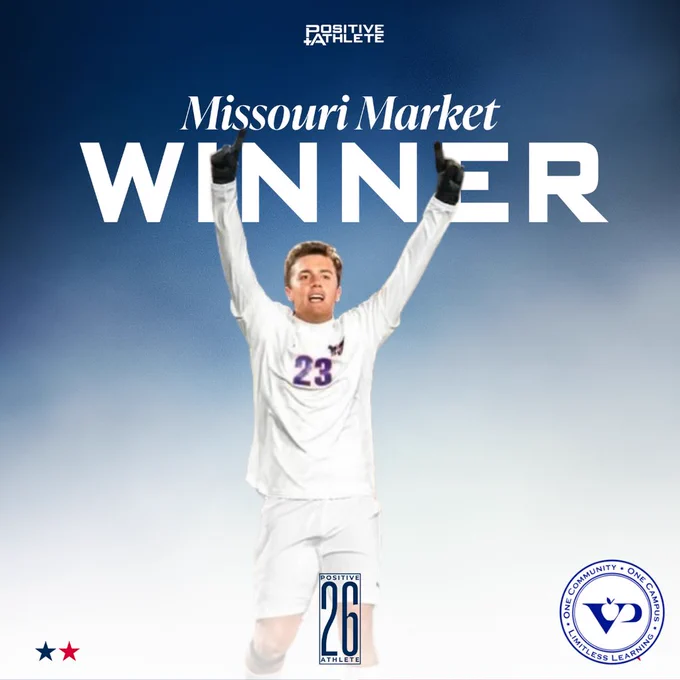 We are proud to celebrate Gavin for being named one of Missouri's "Most Positive" student-athletes through the Positive Athlete program! Selected from more than 6,400 nominations representing over 440 high schools across the state, this recognition honors student-athletes who demonstrate positivity, leadership, character and a commitment to excellence both on and off the field. Congratulations, Gavin, on this incredible achievement and for representing Valley Park with pride! 💙🧡 #VPPride #OneCommunity