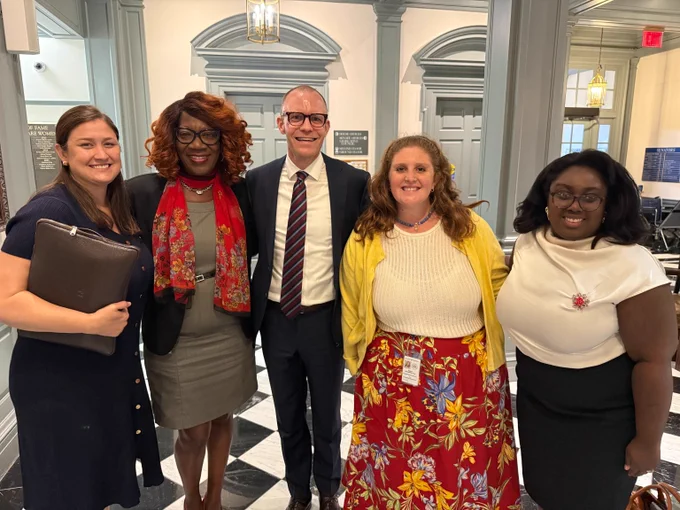 Inseparable's David Lloyd with DE Rep Johnson and others after the DE House passed the Fair Standards in Mental Health Care Act yesterday. 