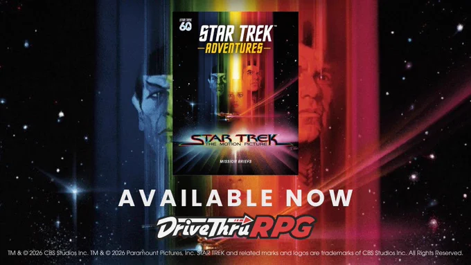 Star Trek Adventures BRIEFS Star Trek: The Motion Picture PDF is available now at DriveThruRPG.com
