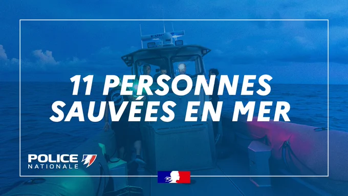 11 personnes sauvée en mer