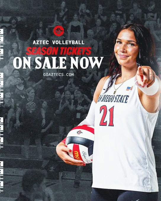 Aztec Volleyball - Season Ticket Graphic - 06.10.26
