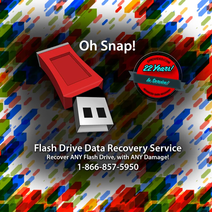 USB flash drive with snapped connector exposing NAND chip — chip-level data recovery by eProvided