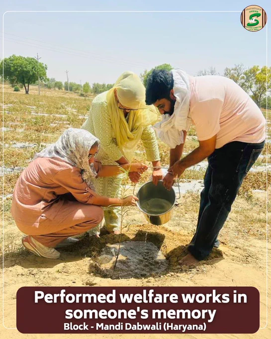 A father's values never fade; they continue to grow through the good deeds of his children.

In a heartfelt tribute to their beloved father, a family from Mandi Dabwali, Haryana, chose to honor his memory through tree plantation. Inspired by the teachings of Saint Dr. Gurmeet Ram Rahim Singh Ji Insan, they planted a sapling and nurtured it with love, turning remembrance into a gift for nature. This beautiful act ensures that his legacy will continue to flourish, bringing shade, oxygen, and hope for years to come.