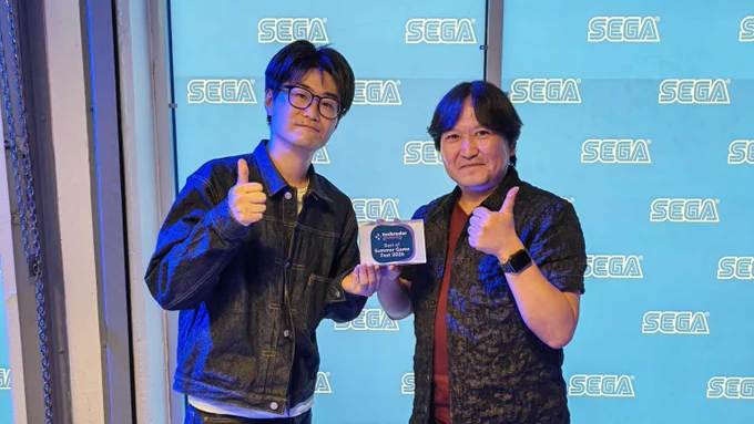 TechRadar Gaming Best of Summer Game Fest 2026 Award being held by Takashi Iizuka.