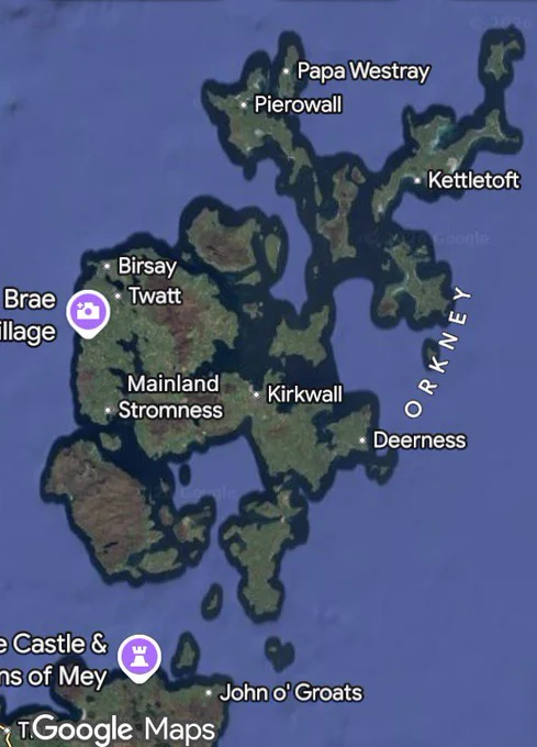 Google Map of Orkney