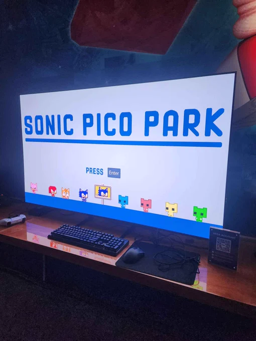 SONIC PICO PARK title screen.
