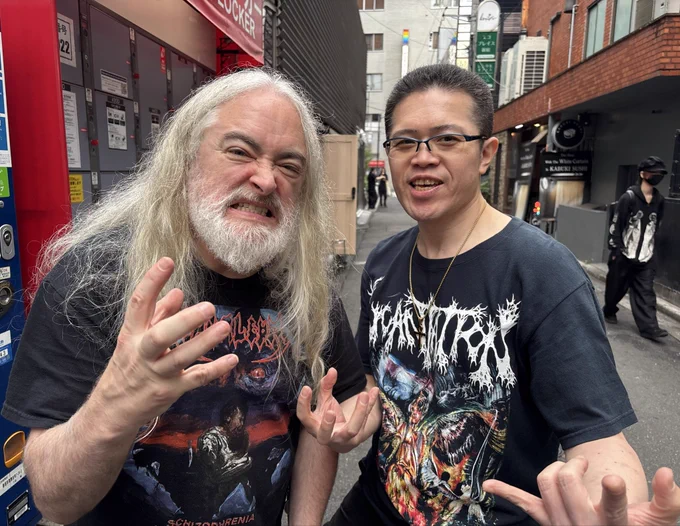 USデスメタルの偉大な先人、INCANTATIONの
John McEntee(Vo/Gu)氏と私👍❤️‍🔥❤️‍🔥