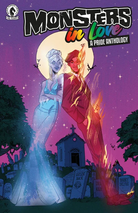 Variant cover of Monsters in Love: A Pride Anthology, illustrated by Bradley Clayton