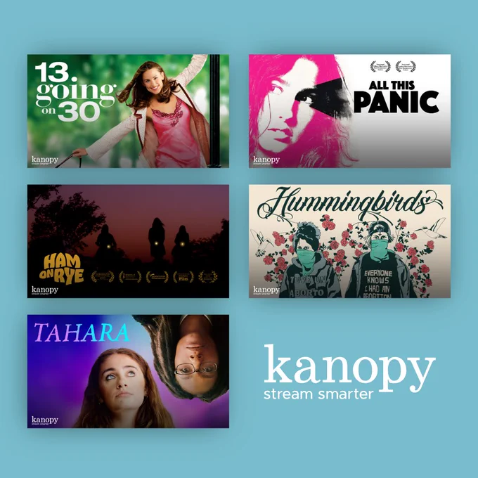 Films featured: "13 Going on 30," "All This Panic," "Ham on Rye," "Hummingbirds," "Tahara" Kanopy. Stream smarter.