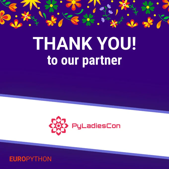 Partner announcement for EuroPython 2026 conference: PyLadiesCon