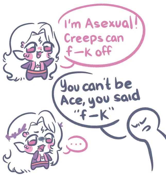 Made a comic bc a CONCERNING amount of allos seem to think this way 😅 