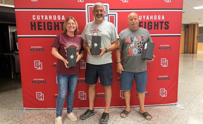 Retirees Mudra, Bertolone, and Kolis. 