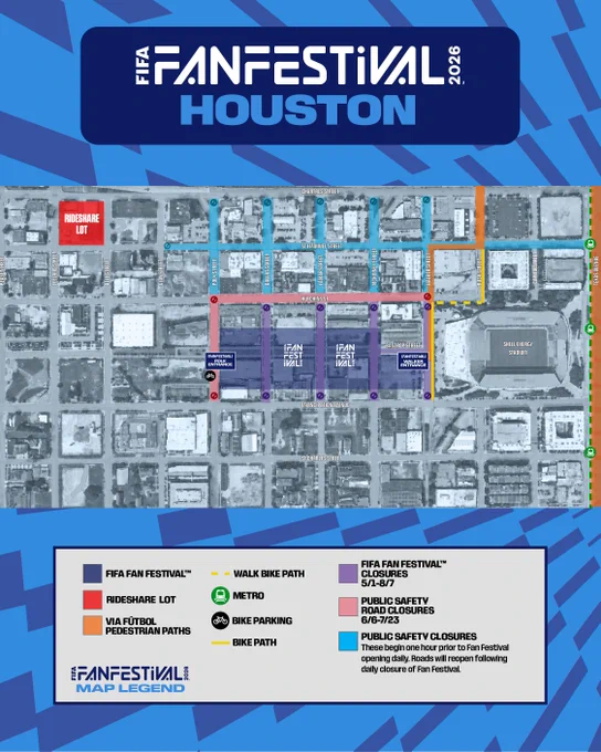 FIFA Fan Festival™ Houston Transportation Map