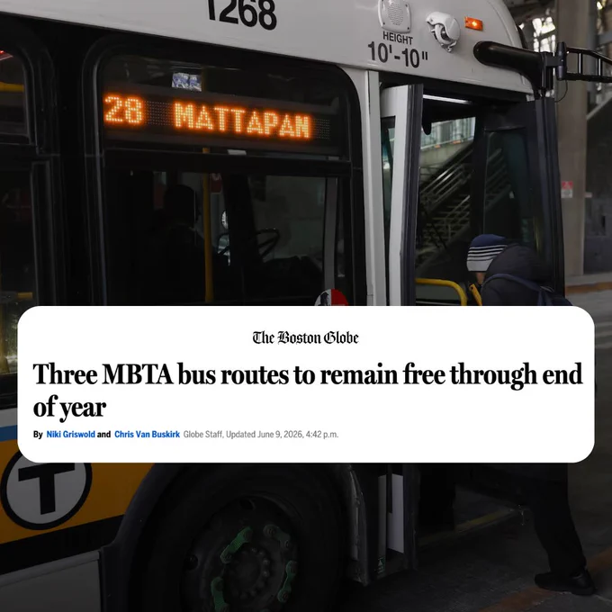 Three MBTA bus routes to remain free through end of year
By Niki Griswold and Chris Van Buskirk Globe Staff,Updated June 9, 2026, 4:42 p.m.