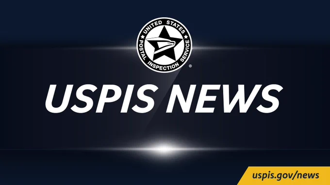 Bold white text reading "USPIS News" appears below the U.S. Postal Inspection Service logo.