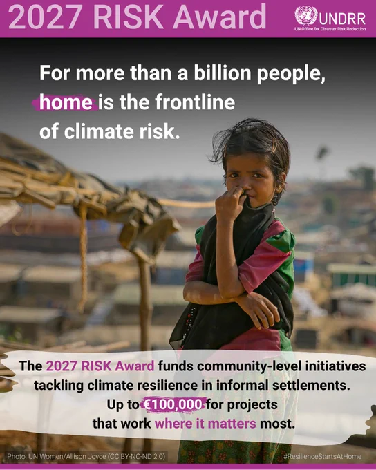 A child stands in an informal settlement, highlighting the frontline impact of climate risk on over a billion people’s homes worldwide.