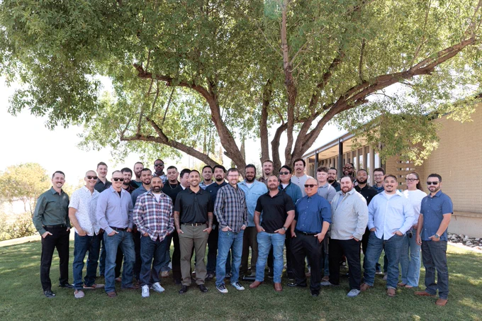 The 2025-2026 graduating class of DWR's apprenticeship program. Thirty-four new graduates of mechanics, electricians, operators, and utility craftworkers joined 675 others as graduates of the program.