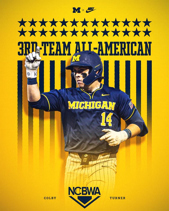 NCBWA 3rd Team All-American Graphic for Colby Turner
