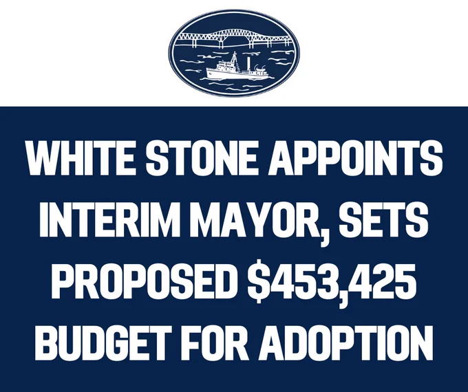 WHITE STONE—There has been a mayoral succession in White Stone.

Following his recent appointment by the General Assembly to serve as judge in the 15th Judicial District, the Hon. William B. Hubbard announced his official resignation as mayor of White Stone on Thursday, June 4. His resignation took effect on Monday, June 8, and his six-year term with the Juvenile and Domestic Relations Court will begin on July 1.

Read more here: https://rrecord.com/white-stone-appoints-interim-mayor-sets-proposed-453425-budget-for-adoption.