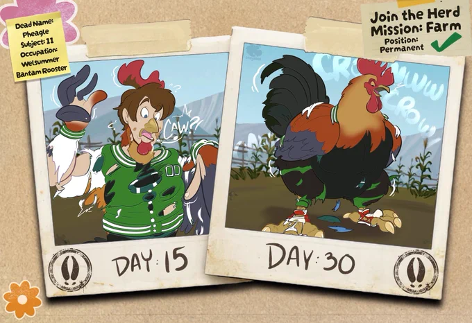 Cock-a-doodle-doo! 🐓✨☀️
Thank you so much to @pheagleadler.bsky.social for volunteering to Join the #Farm! 🌾

#TF #Transformation #Rooster #TFEveryDay