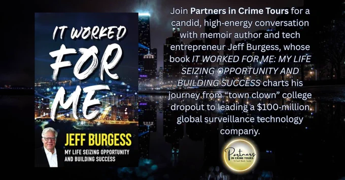 🔵 Join @partnersincrimevbt for a candid, high‑energy conversation with memoir author and tech entrepreneur Jeff Burgess on his book 𝙄𝙩 𝙒𝙤𝙧𝙠𝙚𝙙 𝙁𝙤𝙧 𝙈𝙚! @ItWorkedForMeBook 

https://www.youtube.com/live/z4FpPRKdlS4

Book: https://geni.us/ItWorkedForMe
Audiobook: https://geni.us/ItWorkedForMeAudio

Looking for a memoir with grit? This is the book for you. 