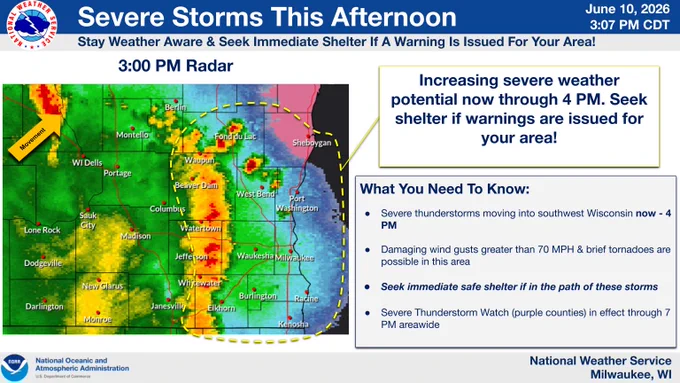 Graphicast explaining increasing severe weather potential this afternoon.