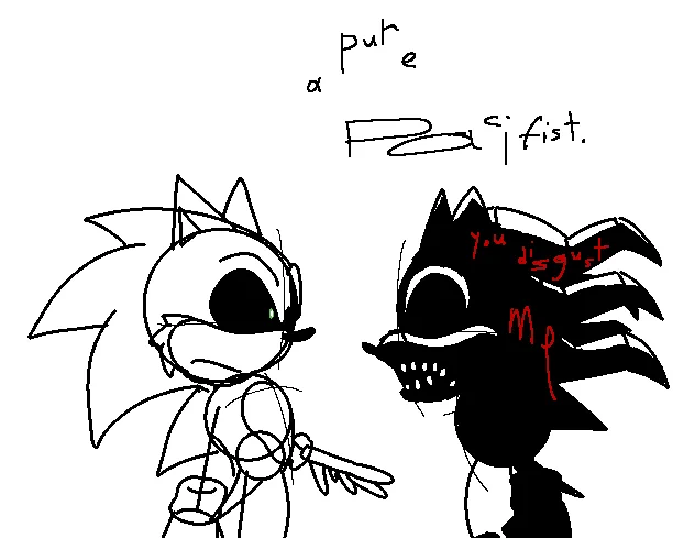 a pure pacifist.

you disgust me.