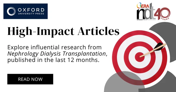 High-impact articles from Nephrology Dialysis Transplantation, last 12 months. Read now. European Renal Association. OUP