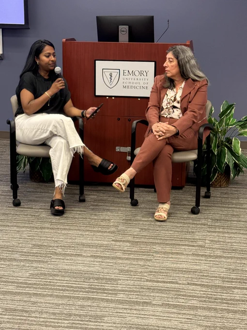 Emory EM Chief Resident Dr. Vidhya Balasubramanian and Dr. Debra Houry