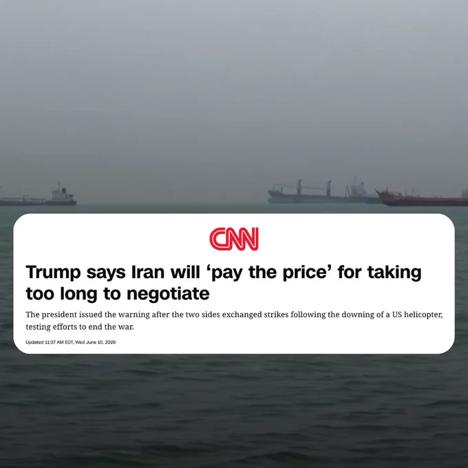 Trump vows to attack Iran again today
The two sides have exchanged strikes following the downing of a US helicopter, testing efforts to end the war.

Updated 3:42 PM EDT, Wed June 10, 2026