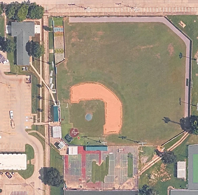 Aerial image of the ballpark from Google Earth