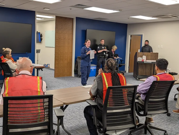 Interagency personnel conduct a World Cup preparation exercise.