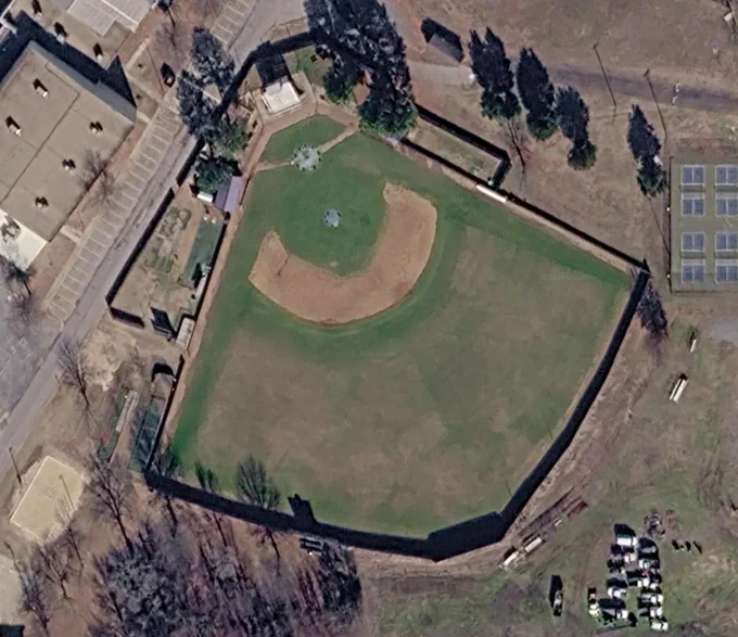 Aerial image of the ballpark from Google Earth