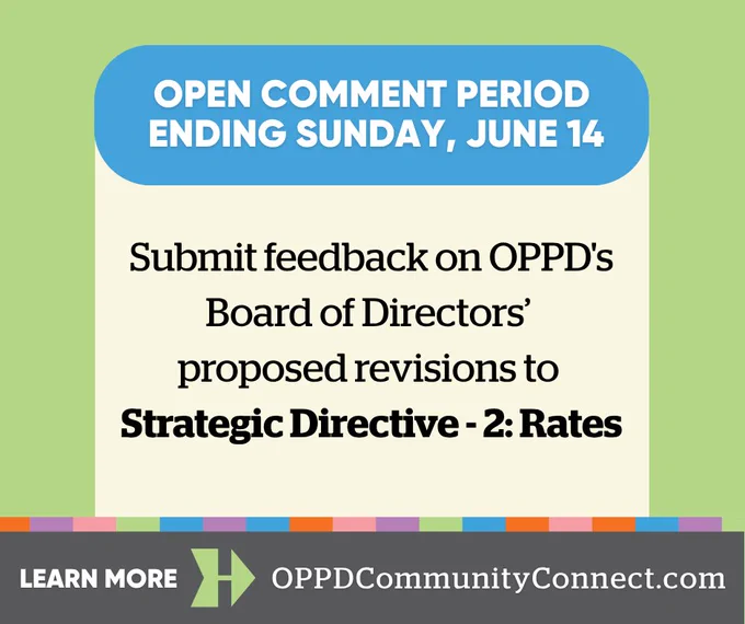 OPPD board of directors strategic directive 2 comment period June 2026