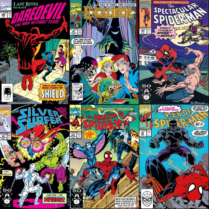 Marvel Comics that were on sale with cover dates of November 1991.
